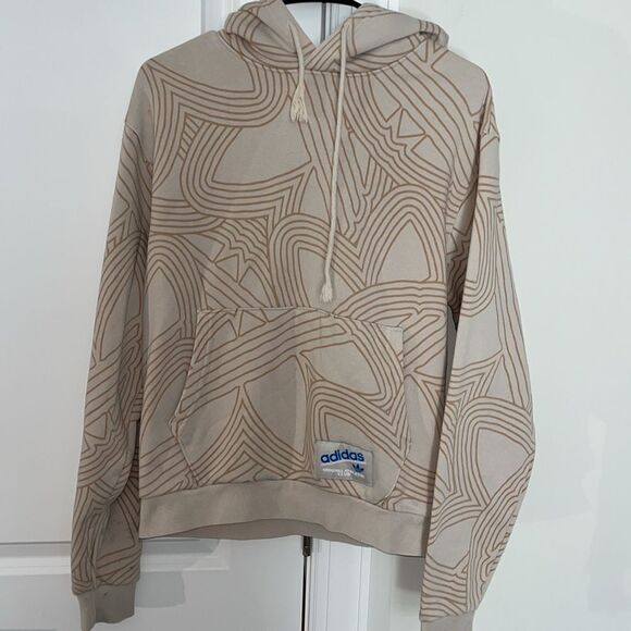 adidas Other - Adidas Originals Athletic Club AOC Print All Over Hoodie Sweatshirt Worn Spots S